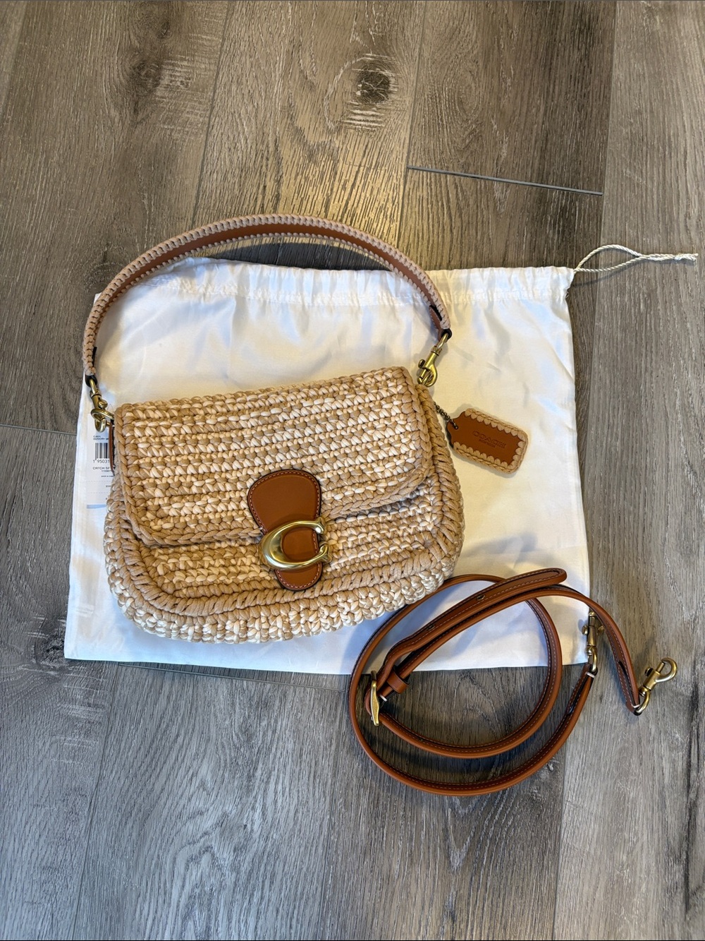 NWT Coach Crochet Soft Tabby Purse - Picture 2 of 11